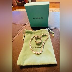 Tiffany & Co. Somerset mesh ring (sz. 8.5) AND Venetian bracelet (sz. 8in)!!!